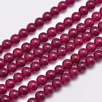 Natural & Dyed Malaysia Jade Bead Strands G-A146-6mm-A15-1
