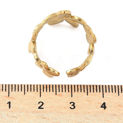 304 Stainless Steel Open Cuff Rings for Women RJEW-U060-01D-G-1