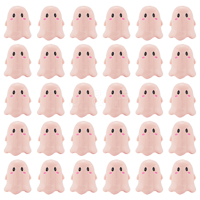 30Pcs Opaque Acrylic Beads MACR-SC0001-60C-1