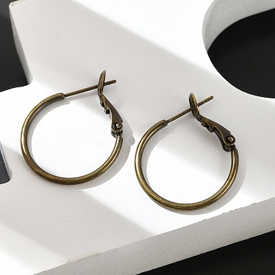 Brass Hoop Earrings KK-I665-26A-AB-1