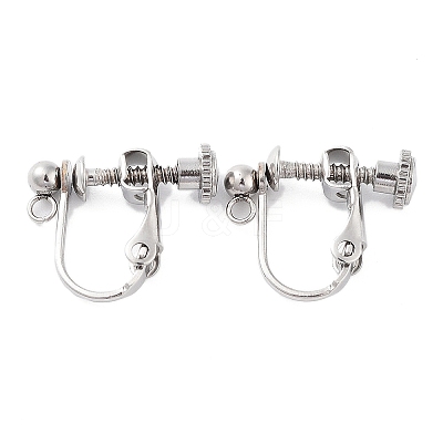 Non-Tarnish 316 Stainless Steel Clip-on Earring Findings STAS-K274-09P-1