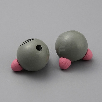 Wood European Beads WOOD-WH0029-69D-1