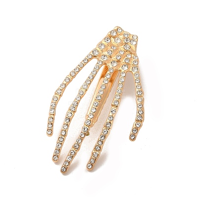 Halloween Theme Glass Rhinestone Alligator Hair Clips for Woman Girl LS-PHAR-E018-03G-1
