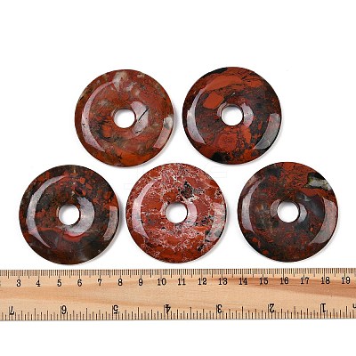 Natural Brecciated Jasper Pendants G-C220-F02-50mm-1