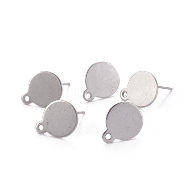 Non-Tarnish 304 Stainless Steel Stud Earring Findings STAS-D445-150-1