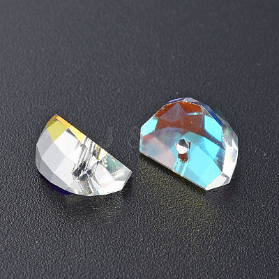Electroplated Glass Charms EGLA-N006-014A-1