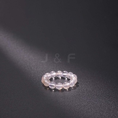 Synthetic Watermelon Stone Glass Stretchy Finger Rings FS-WG01730-30-1