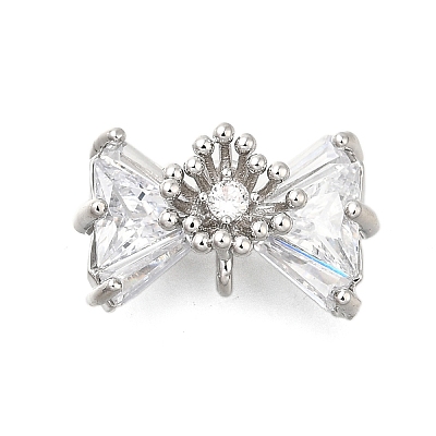 Brass Pave Cubic Zirconia Charms LS-KK-Q048-13P-1