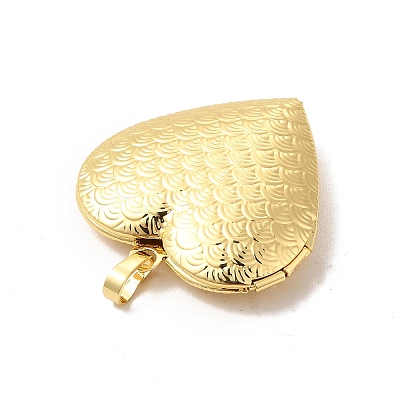 Eco-Friendly Rack Plating Brass Locket Pendants KK-F850-05G-1