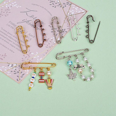 Ion Plating(IP) 304 Stainless Steel Safety Pins Brooch Findings STAS-I673-06EB-1