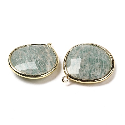 Natural Amazonite Pendants G-B009-07G-S-1