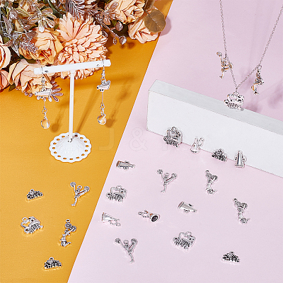 72Pcs 6 Style Cheerleading Series Alloy Pendants FIND-UN0006-94-1