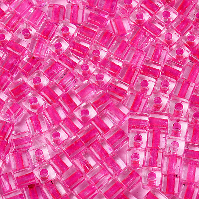 Transparent Inside Colours Glass Seed Beads SEED-T007-11D-1