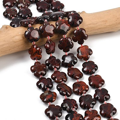 Natural Brecciated Jasper Beads Strands G-C220-E02-15mm-1