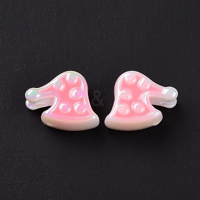 UV Plating Rainbow Iridescent Acrylic European Beads SACR-E009-38-1