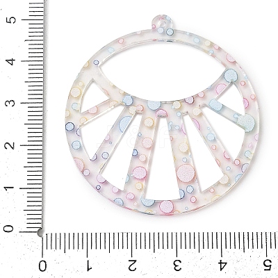 Printed Transparent Acrylic Pendants FIND-K017-13-1