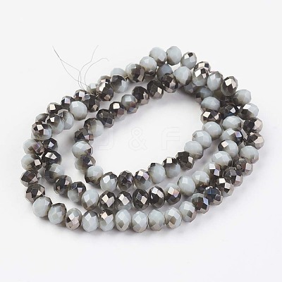 Electroplate Opaque Glass Beads Strands EGLA-A034-P4mm-P17-1