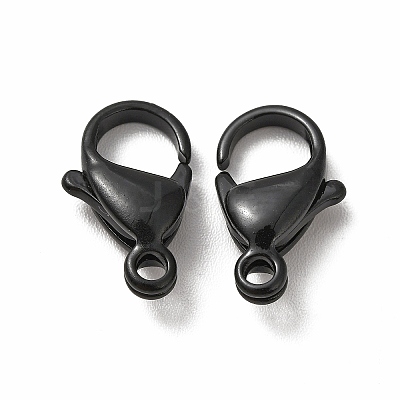 Spray Painted 304 Stainless Steel Lobster Claw Clasps LS-STAS-R120-01F-02-1