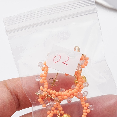 Glass Seed Beads Dangle Stud Earrings EJEW-MZ00396-02-1