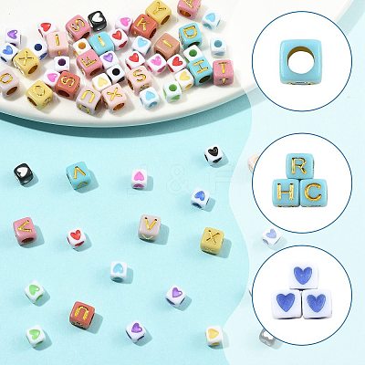 1440Pcs 15 Colors Opaque Acrylic Beads OACR-FS0002-80-1