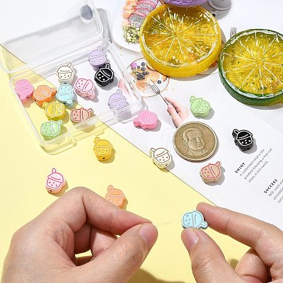 20Pcs 10 Colors Spray Painted Alloy Beads FIND-CJ0002-45-1