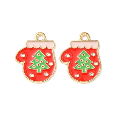 Christmas Alloy Enamel Pendants ENAM-D047-09LG-07-1