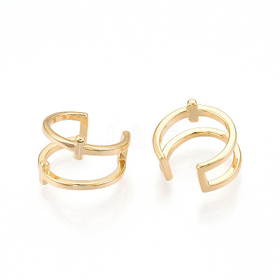Brass Cuff Earrings KK-T074-44G-1