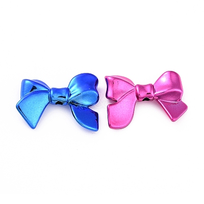UV Plated Opaque Acrylic Beads X-OACR-P011-01H-1