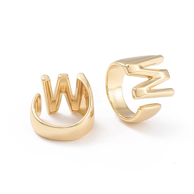 Brass Cuff Rings RJEW-L097-06W-1