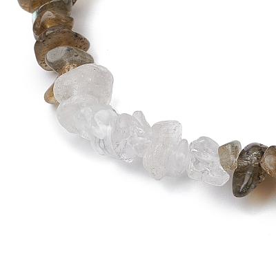 Gemstone Stretch Bracelet BJEW-JB11012-05-1