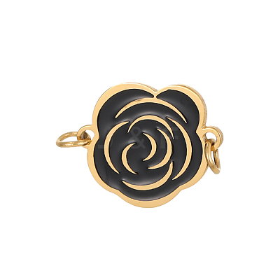 304 Stainless Steel Enamel Connector Charms STAS-OY009-24G-1