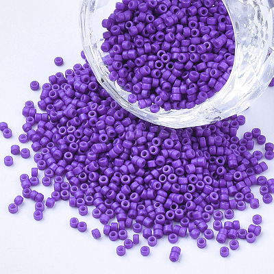 Baking Paint Cylinder Seed Beads SEED-Q036-02A-D08-1