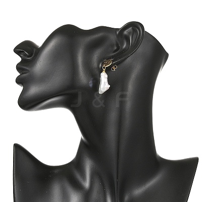 Natural Baroque Keshi Pearl Dangle Drop Earrings for Women EJEW-JE07342-1