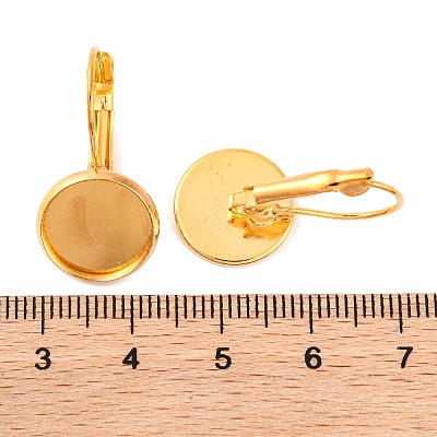 Brass Leverback Earring Findings KK-C1244-NRG-1