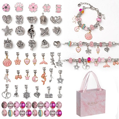 DIY Alloy European Bracelets Making Kits DIY-I108-01C-1