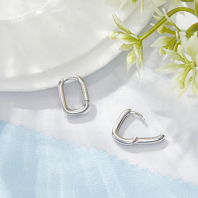1 Pair 925 Sterling Silver Hoop Earrings EJEW-BBC0001-83P-1
