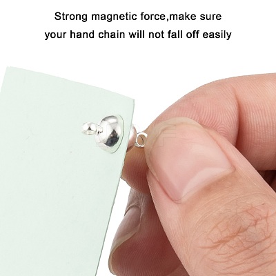 Brass Magnetic Clasps with Loops X-MC019-S-1