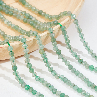 2 Strands Natural Green Aventurine Beads Strands G-NB0005-02-1