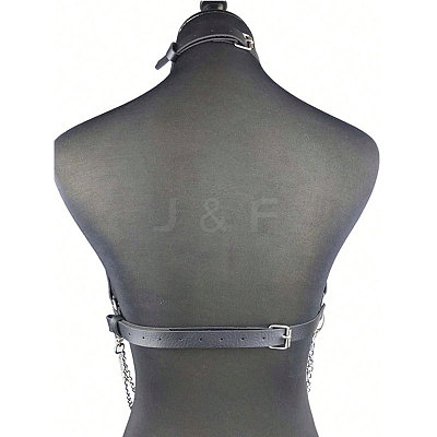 Black PU Leather Chest Harness Belts FS-WG16471-01-1