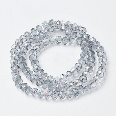 Electroplate Transparent Glass Beads Strands EGLA-A034-T4mm-F10-1