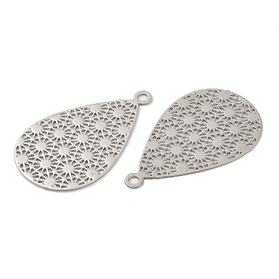 Rack Plating Brass Filigree Pendants KK-Q792-05P-1