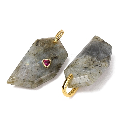 Natural Labradorite Pendants GG-CBA51ED-04G-01-1