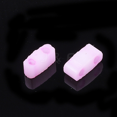 2-Hole Baking Paint Glass Seed Beads SEED-S023-17B-07-1
