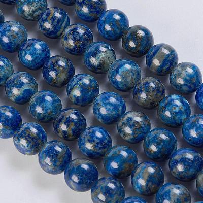 Natural Lapis Lazuli Beads Strands G-K254-01-10mm-1