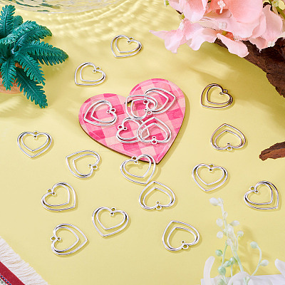 20Pcs Heart Iron Connector Charms FIND-TA0010-01-1