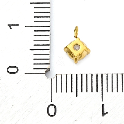 304 Stainless Steel Micro Pave Cubic Zirconia Pendants STAS-U042-02B-G-1