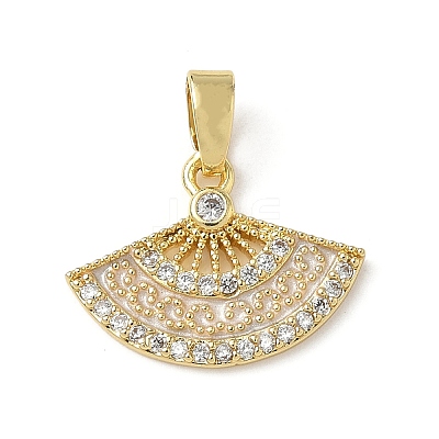 Brass Micro Pave Cubic Zirconia Pendants KK-I371-28G-01-1