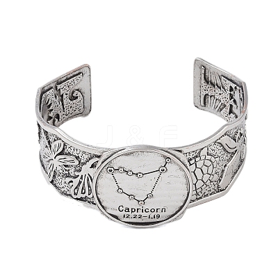 Constellation Alloy Open Cuff Bangles for Women Men BJEW-C064-01AS-01-1