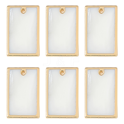6Pcs Natural Freshwater Shell Pendants BSHE-BC0001-20B-1