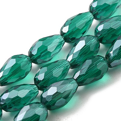 Electroplate Glass Beads Strands EGLA-R008-15x10mm-2-1